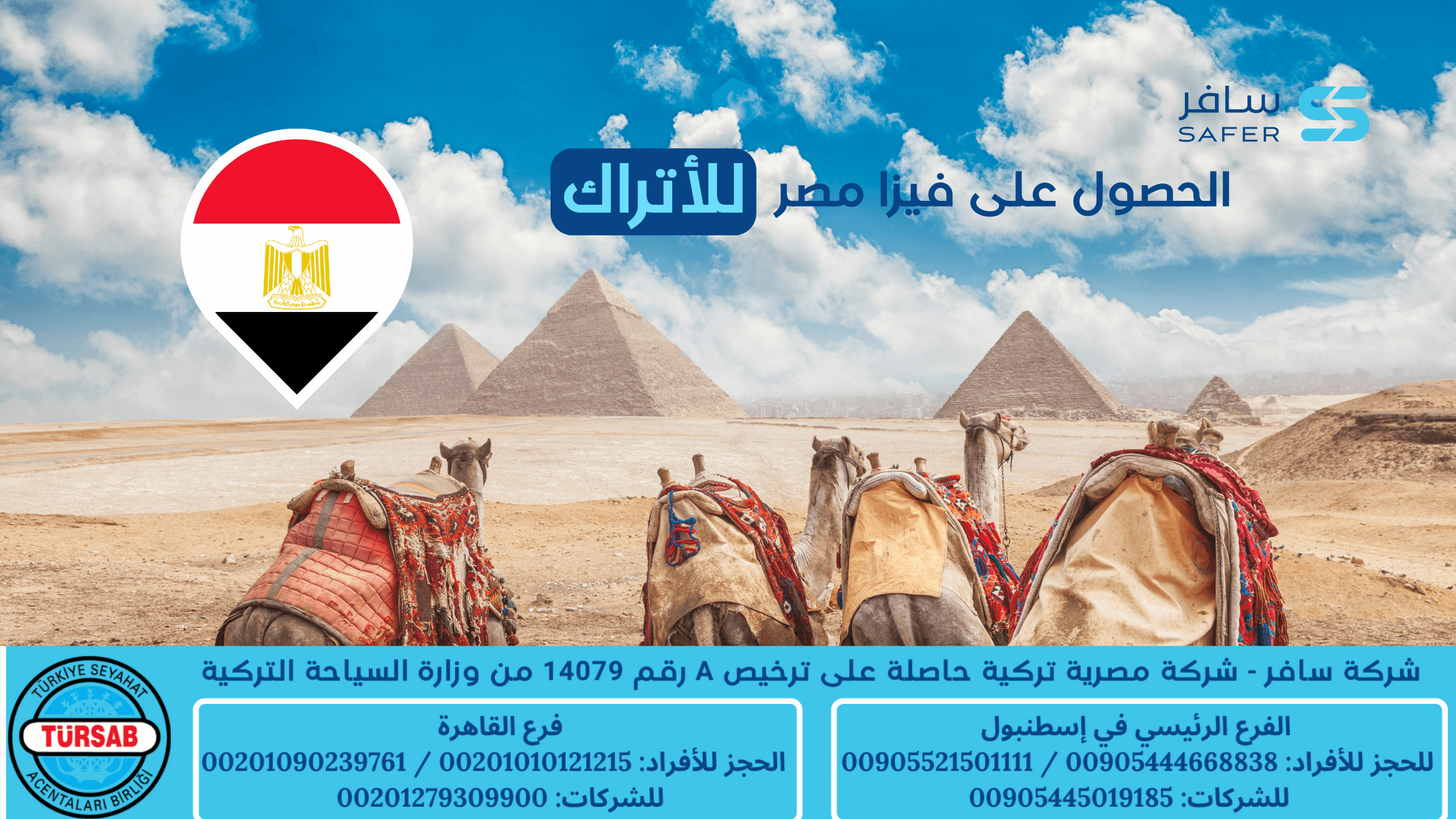 الحصول على فيزا لمصر للأتراك